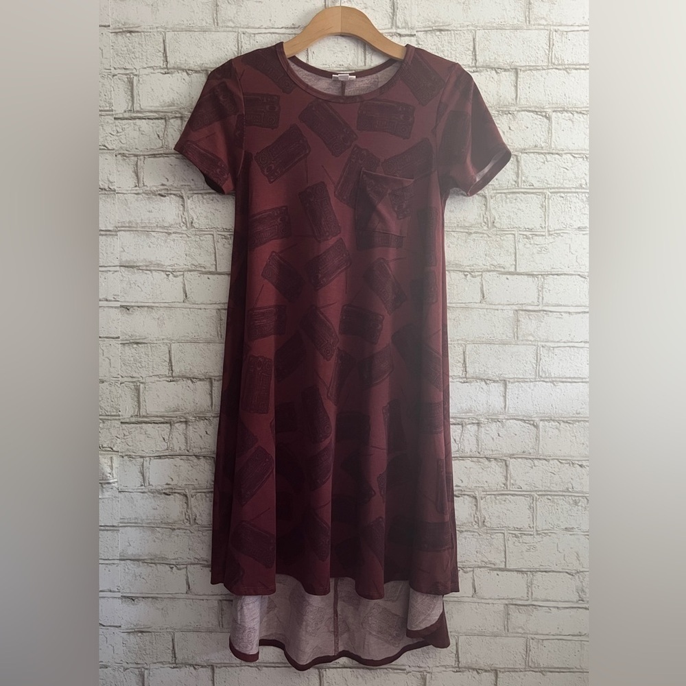 Short Sleeve T Shirt Carly Dress Boombox Print Size XXS Relaxed Loose Fit